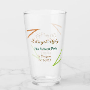 Let's get ugly Christmas ugly sweater Partyorange Glass