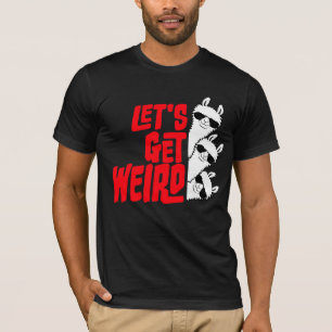 Let's Get Weird 3 Llama Team Friends Sunglasses T-Shirt