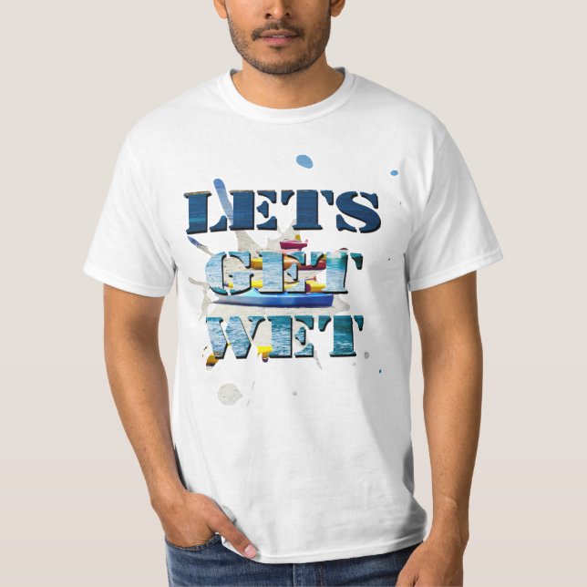 Lets Get Wet On Beach, Mens Value Tshirt (Front)