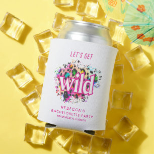 Let's Get Wild Cheetah Bachelorette Party Can Cooler