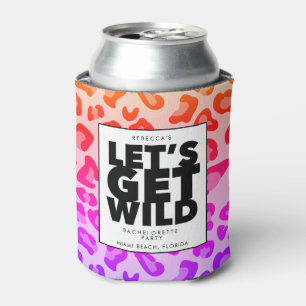 Let's Get Wild Cheetah Bachelorette Party Can Cooler