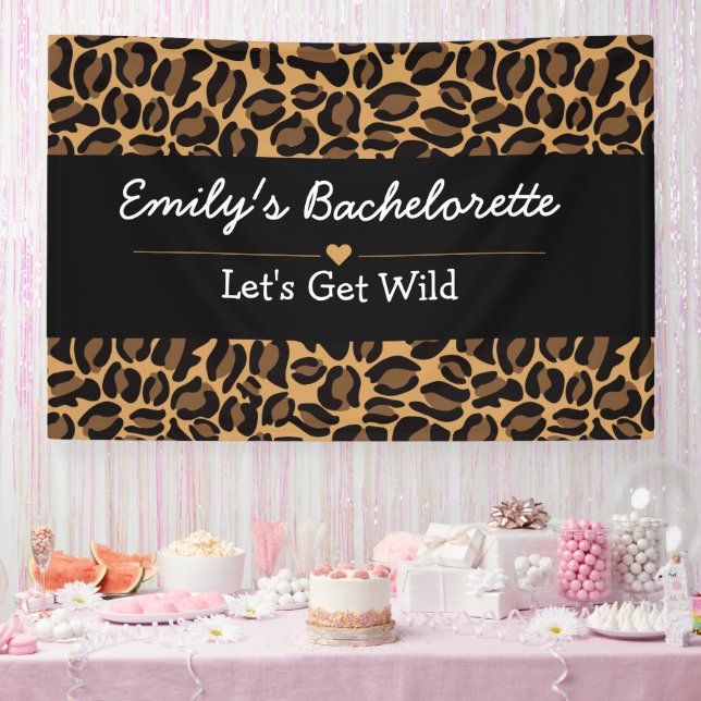 Let's get Wild Fun Cheetah Bachelorette Party Banner (Party)