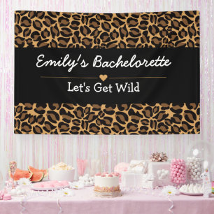 Let's get Wild Fun Cheetah Bachelorette Party Banner