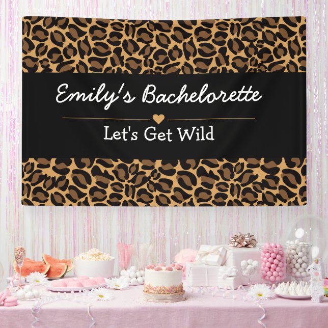 Let's get Wild Fun Cheetah Bachelorette Party Banner (Party)