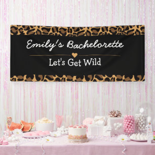 Let's get Wild Fun Cheetah Bachelorette Party Banner
