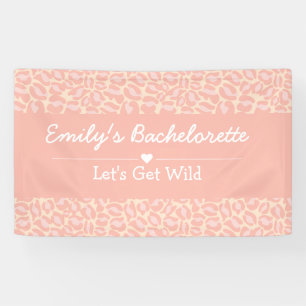 Let's get Wild Fun Cheetah Pink Bachelorette Party Banner