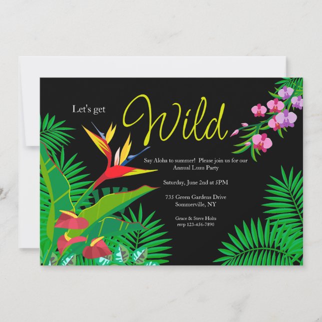 Let's Get Wild Invitation (Front)