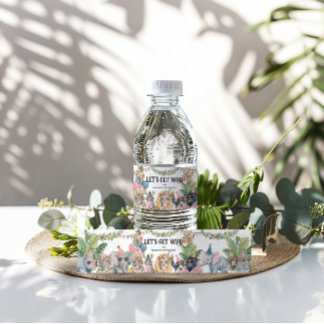 Let's Get Wild Jungle Birthday Party Water Bottle Label