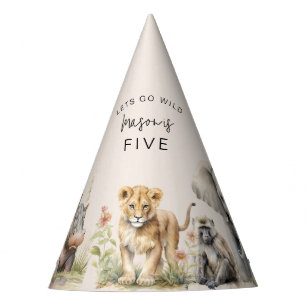 Lets Get Wild Kids Birthday Party Hat