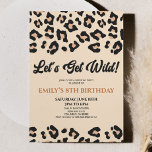 Let's Get Wild Leopard Cheetah Birthday Party Invitation<br><div class="desc">This is a Let's Get Wild Leopard Cheetah Print Birthday Party Invitation!</div>