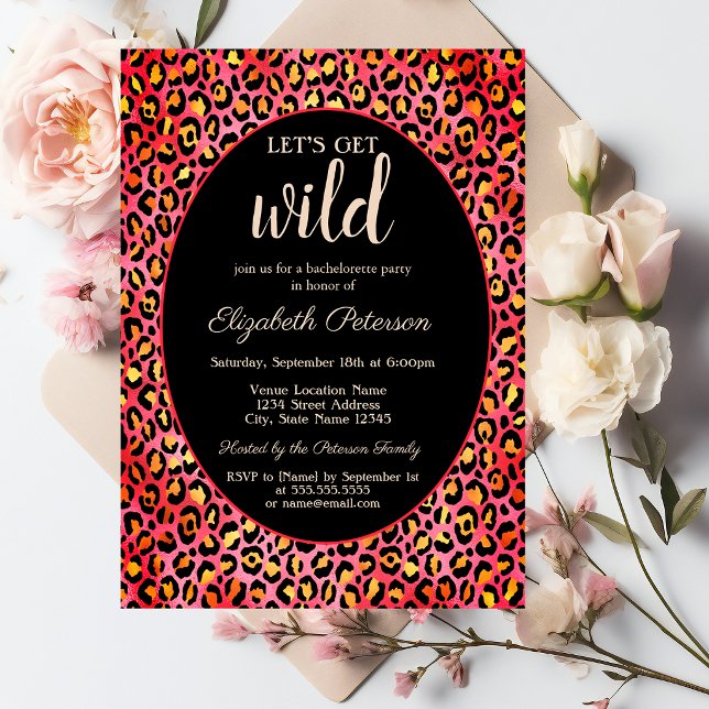 Let's Get Wild Leopard Print  Bachelorette  Invitation (Creator Uploaded)