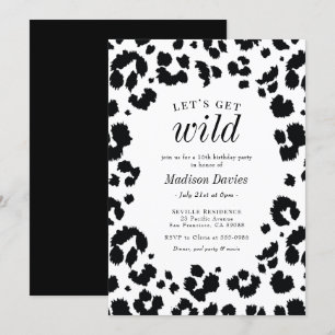 Let's Get Wild Leopard Print Birthday Invitation