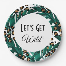 Let's Get Wild Plates Bachelorette Party Decor