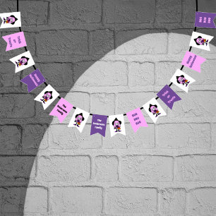 Let's Ghoul Halloween Witch Custom Family Name Bunting Flags
