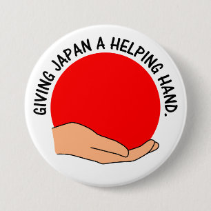 Let's Give Japan a Helping Hand 3 Inch Round Button