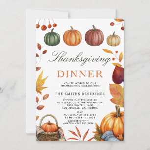Let's Give Thanks Invite Pumpkin Thanksgiving