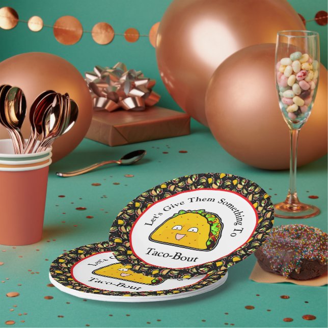 Let's Give Them Something To Taco-Bout Paper Plate (Multi)