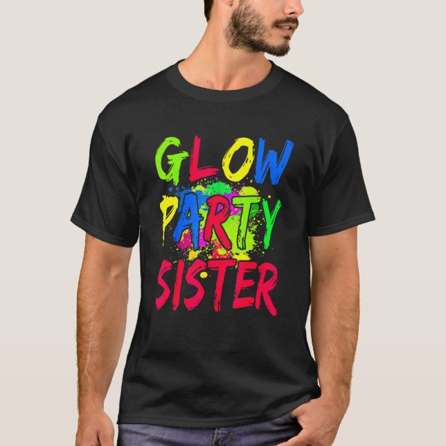 Let's Glow Crazy Glow Party 80s Retro Costume Part T-Shirt (Front)