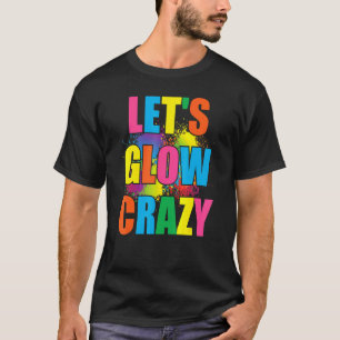 Lets Glow Crazy Glow Party Spray Paint Splatter Bi T-Shirt
