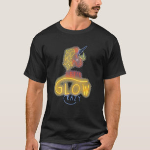 Let's Glow Crazy Unicorn Party Cool Birthday Glow T-Shirt