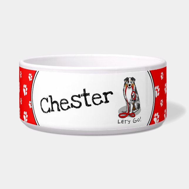 Let's Go! Australian Shepherd (blue merle tan/w 1) (Front)