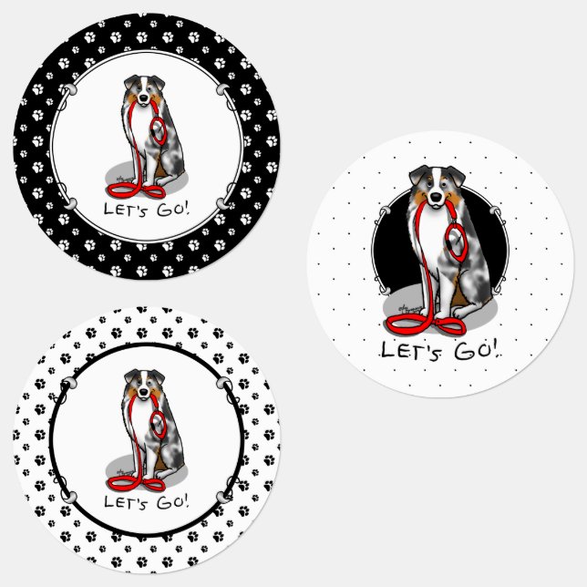 Let's Go! Australian Shepherd (blue merle tan/w 1) (Group)