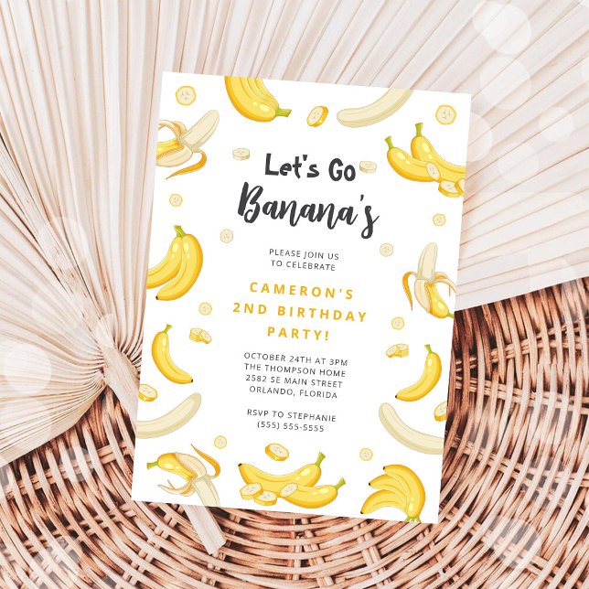 Let's Go Bananas Birthday Invitation (Créateur téléchargé)