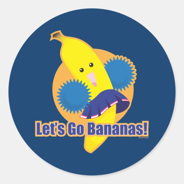 Let's Go Bananas! Classic Round Sticker (Front)