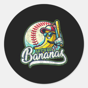 Lets Go Bananas Costume Mens Womens Kids Classic Round Sticker