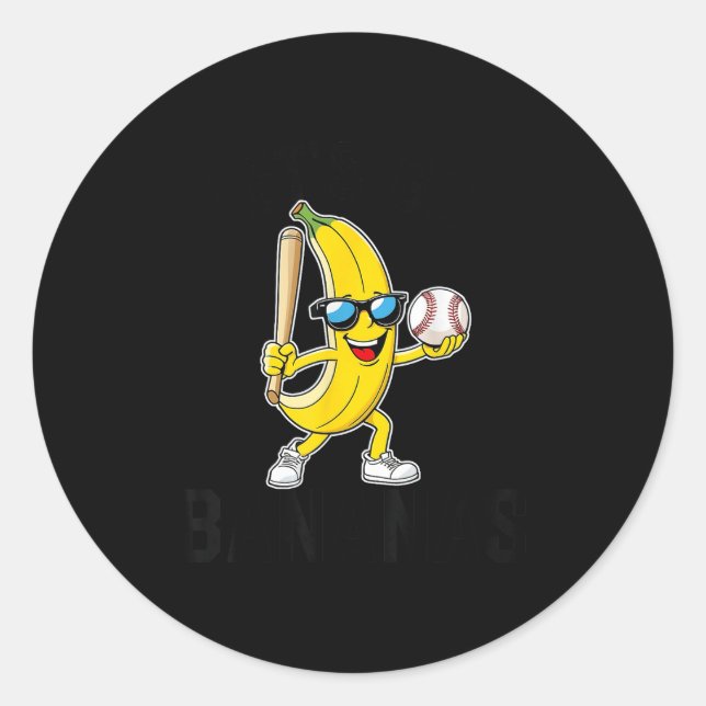 Let's Go Bananas Funny Banana Merch  Classic Round Sticker (Front)