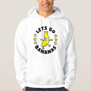 Lets Go Bananas Funny Fruit Pun Banana Hoodie