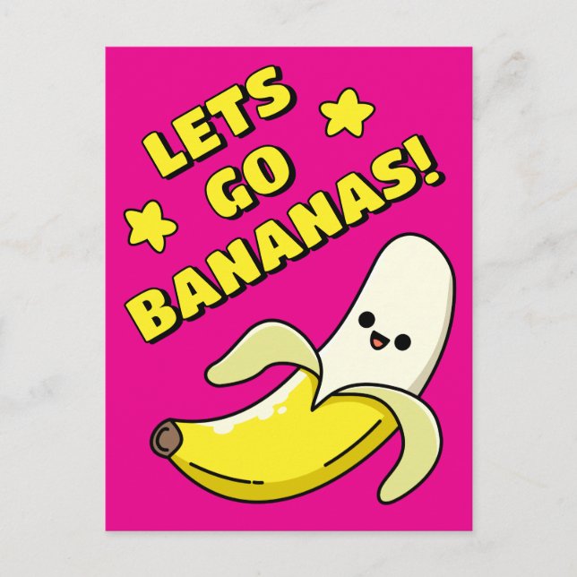 Lets Go Bananas! Postcard (Front)