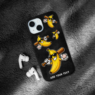 Lets Go Bananas Retro Baseball Banana Funny iPhone 15 Case