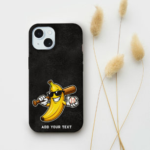 Lets Go Bananas Retro Baseball Banana Funny iPhone 15 Case