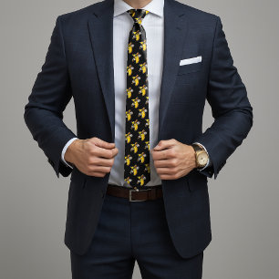Lets Go Bananas Retro Baseball Banana Funny Tie