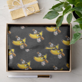 Lets Go Bananas Retro Baseball Banana Funny Tissue Paper