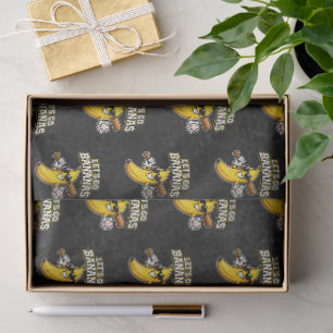 Lets Go Bananas Retro Baseball Banana Funny Tissue Paper