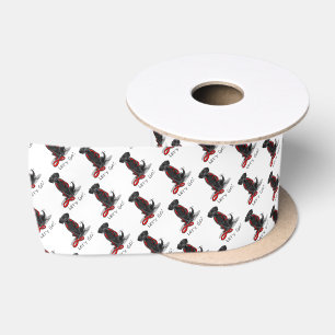 Let's Go! Black Labrador Retriever - Cute Dog Satin Ribbon
