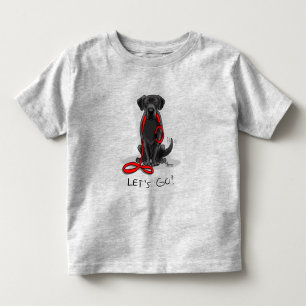 Let's Go! Black Labrador Retriever - Cute Dog Toddler T-shirt