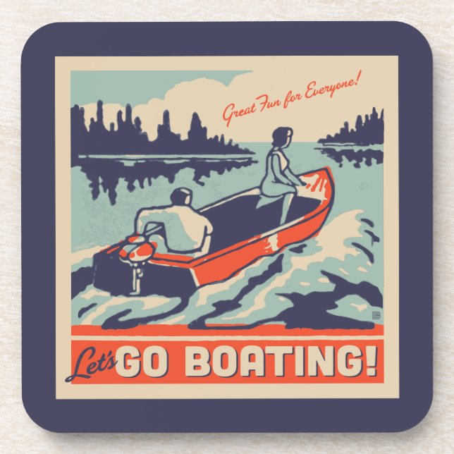 Let's Go Boating Coaster (Front)
