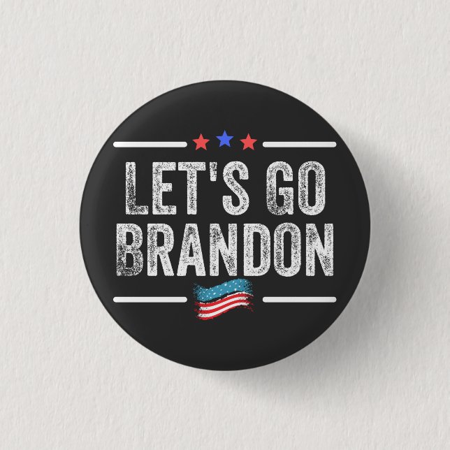 Let's Go Brandon 1 Inch Round Button (Front)