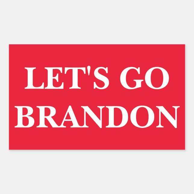 LET'S GO BRANDON 4 Stickers 4.5" x 2.7" (Front)