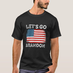 Let's Go Brandon American Flag Retro Vintage Funny T-Shirt