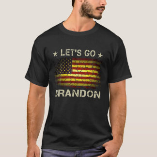 Let's Go Brandon American Flag Retro Vintage T-Shirt