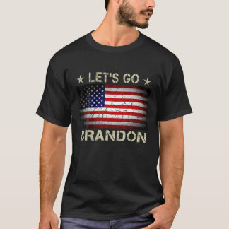 Let's Go Brandon American Flag Retro Vintage T-Shirt