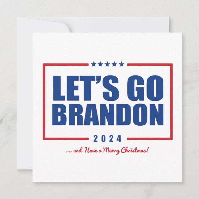 Let's Go Brandon and Have a Merry Christmas Postca Card (Front)
