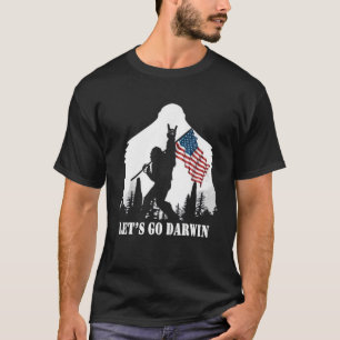 Let's Go Brandon Bigfoot American Flag T-Shirt