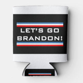 Lets Go Brandon Black Can Cooler