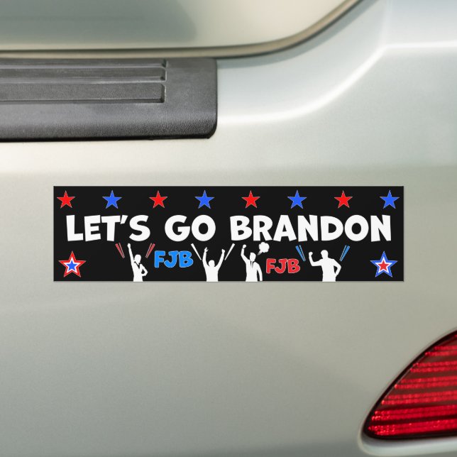 LET'S GO BRANDON BUMPER STICKER (On Car)