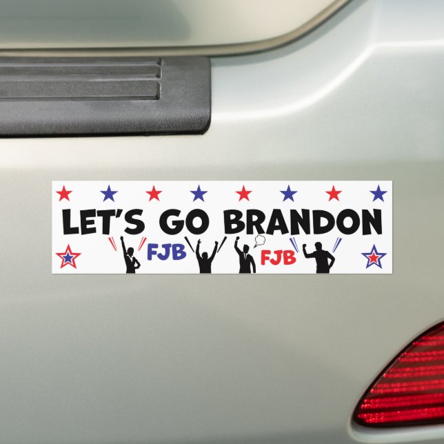 LET'S GO BRANDON BUMPER STICKER (On Car)